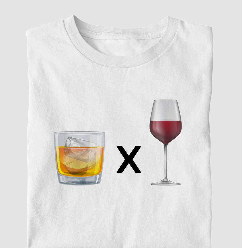 Camiseta Whisky x Vinho