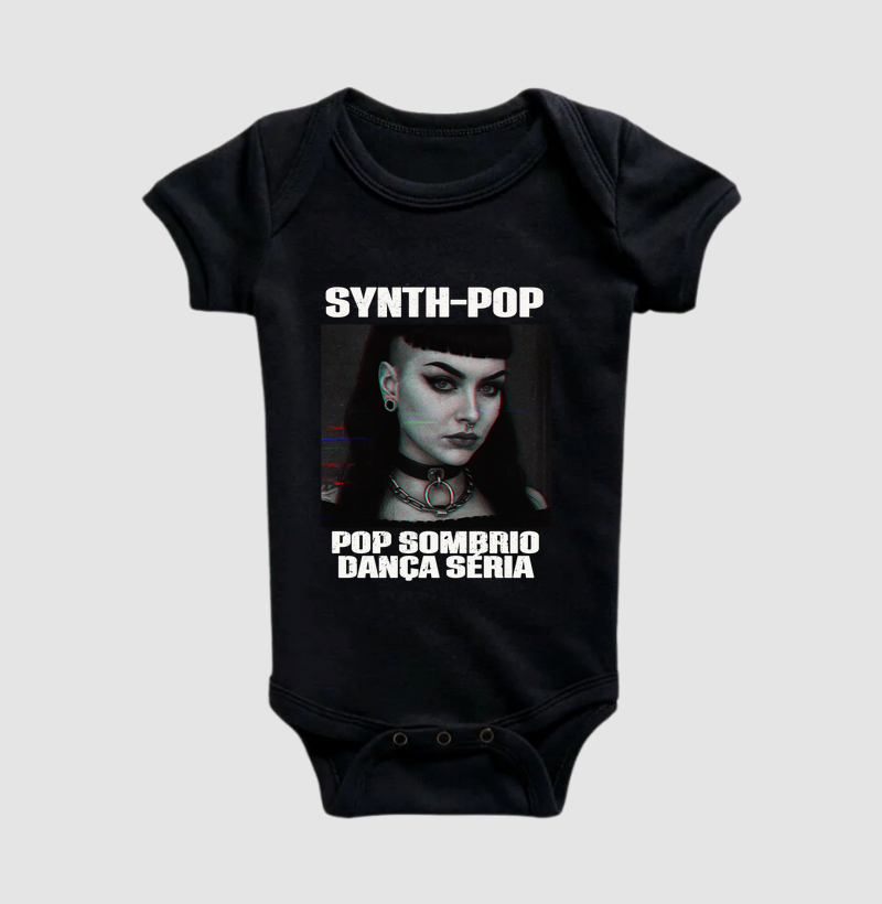 Camiseta Synth-Pop Sombrio