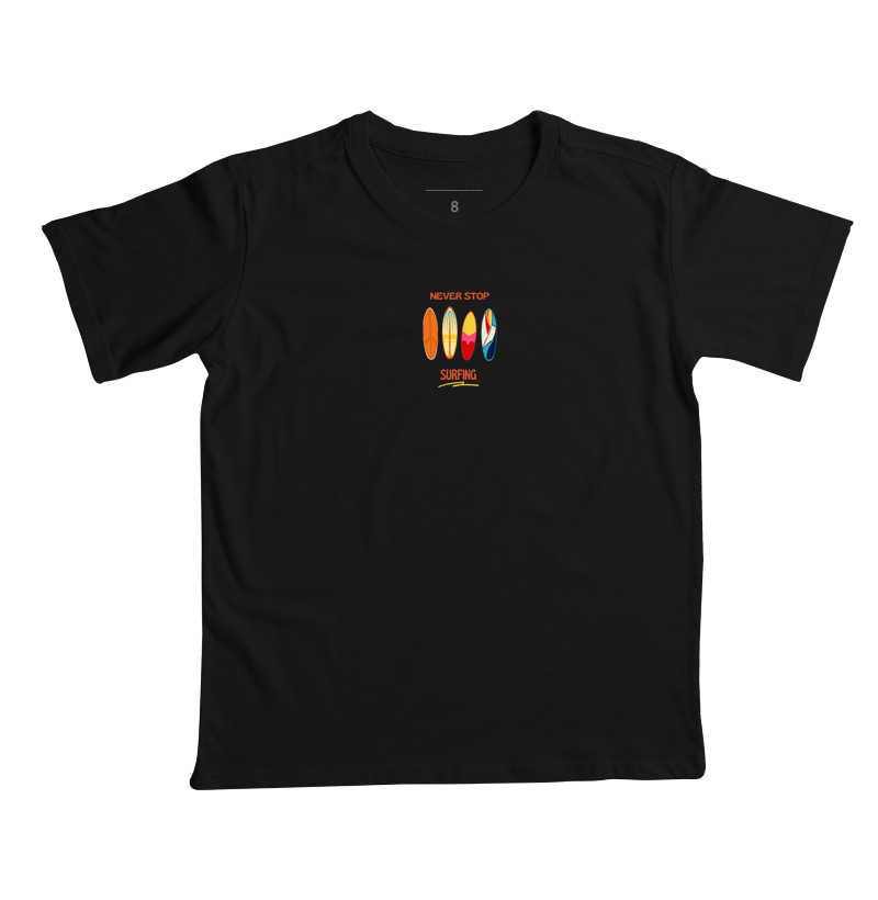 Camiseta never stop surfing