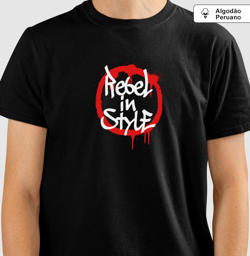 Rebel in Style: Camiseta em Algodão Peruano - A Estampa que Redefine Atitude