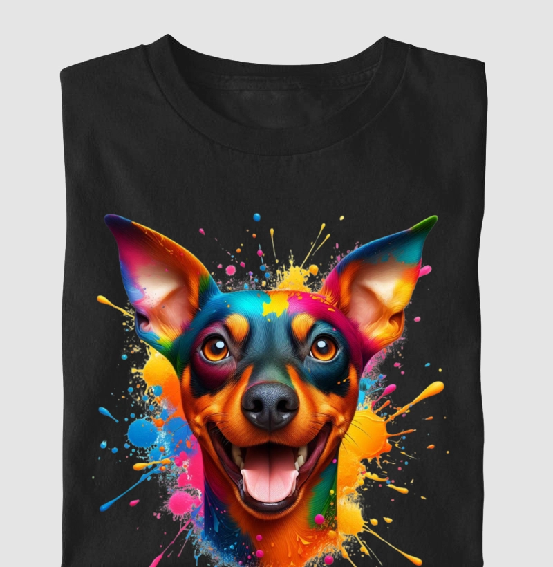 Pinscher respingos de tinta