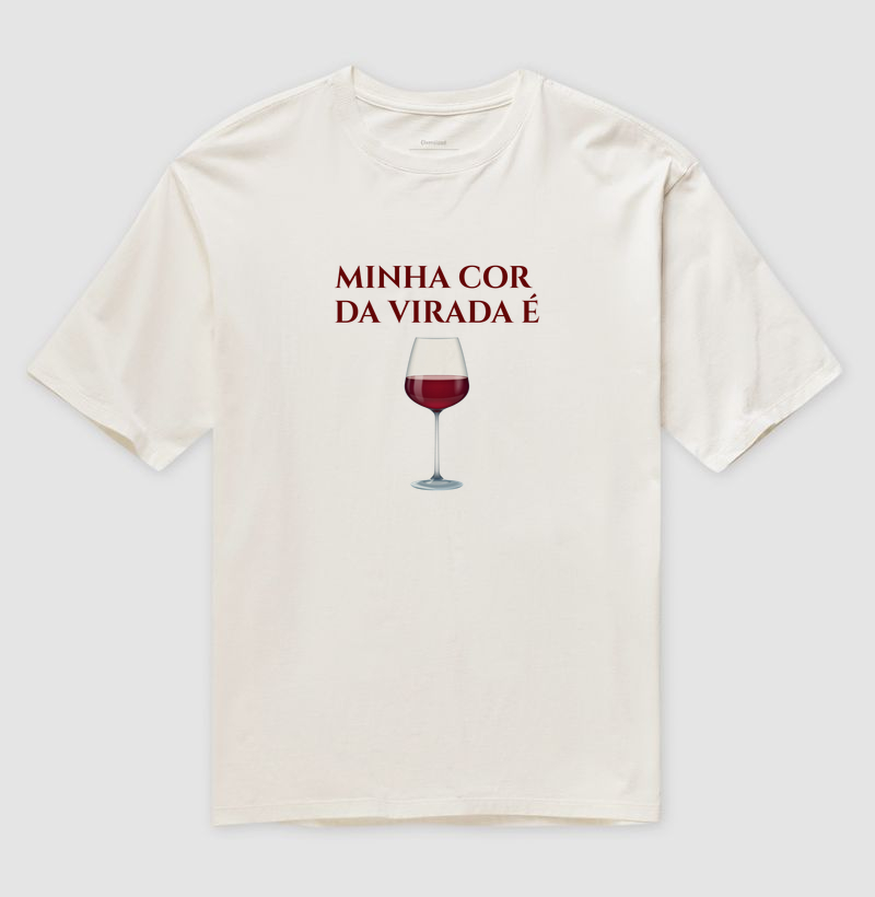 Camiseta Oversized Cor da Virada – Tinto 