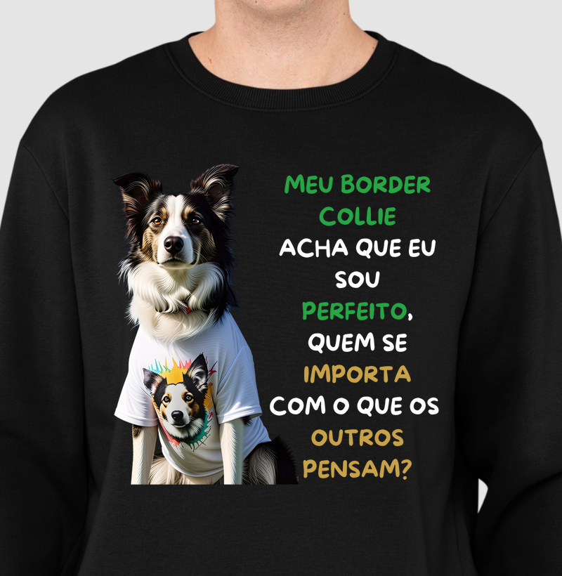 Meu border collie acha que eu sou perfeito