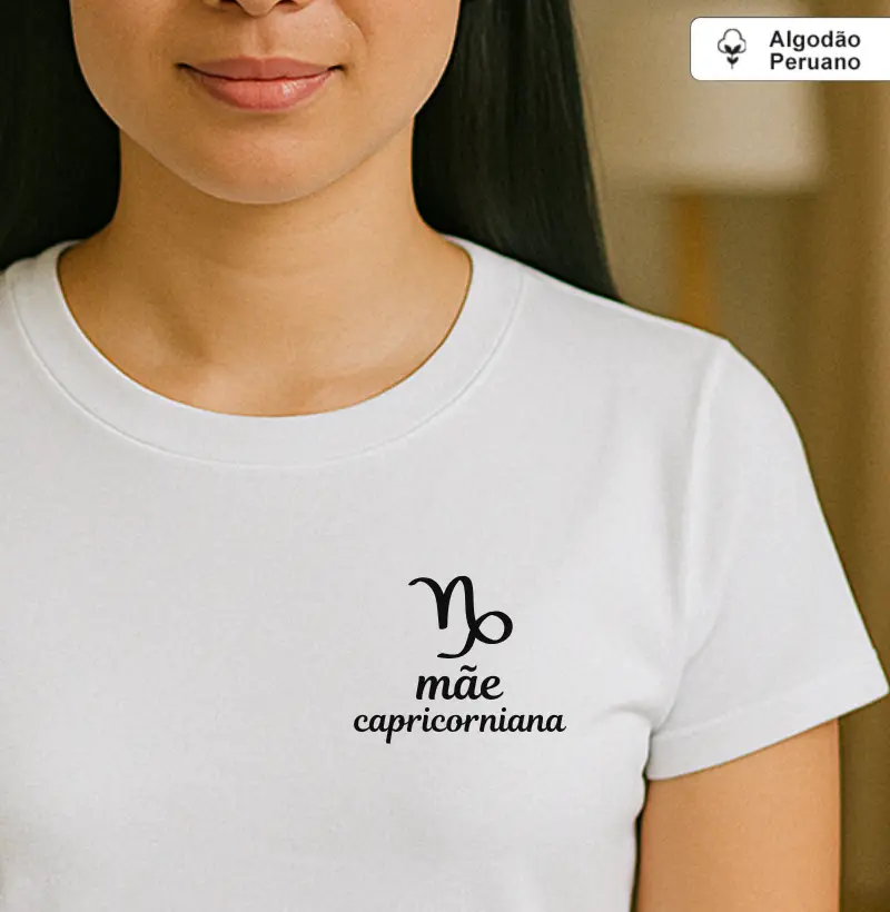 Mãe capricorniana (signos) (minimalista) (algodão peruano)