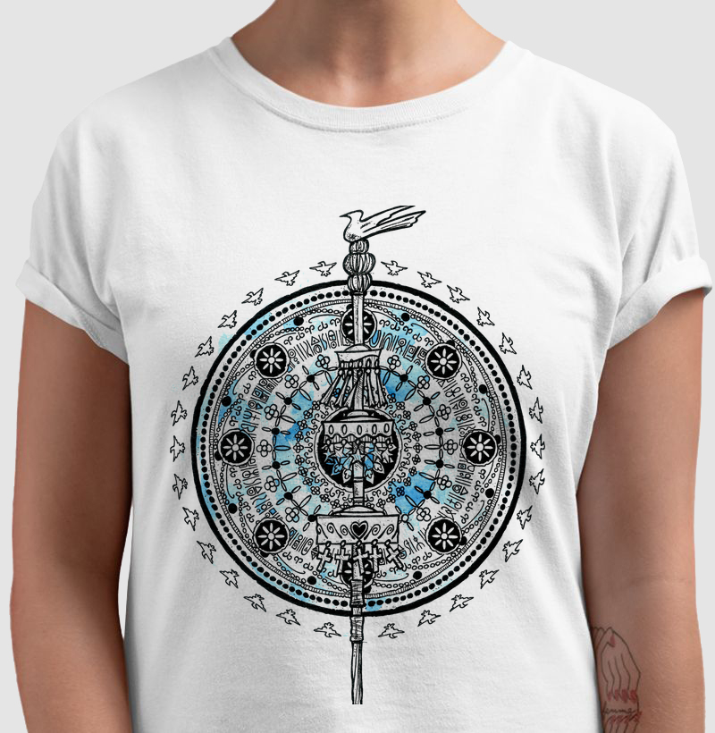 Camiseta A Serenidade de Oxalufã em Cada Traço 100% algodão