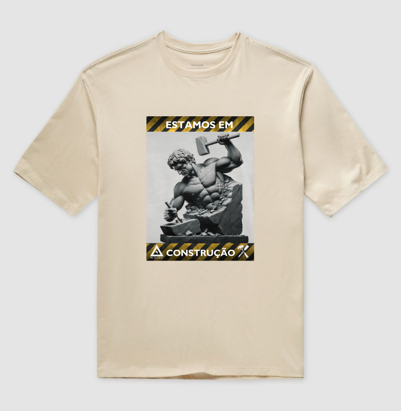 Camiseta Oversized Em Construção - Mr. GADU