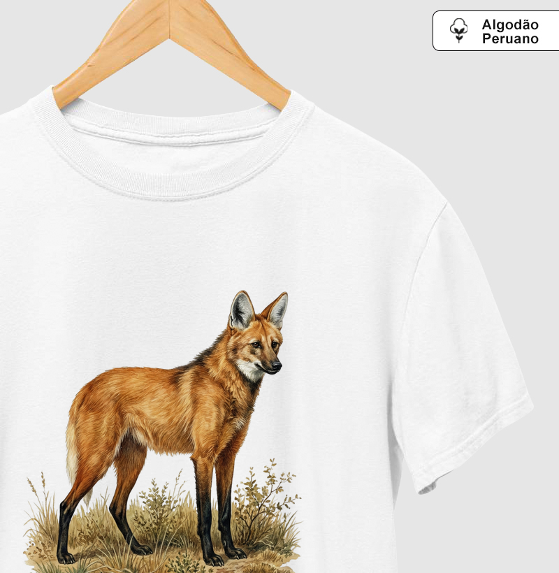 Camiseta  Premium Lobo-Guará | Coleção Aquarela Nativa