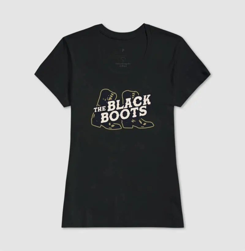 Camiseta Feminina - Black Boots (Logo Oficial)