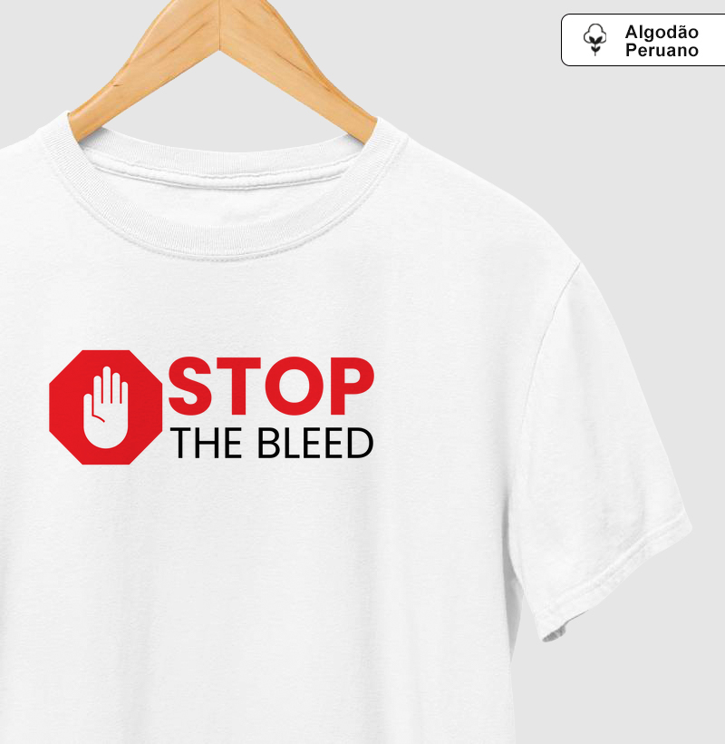 Camiseta Algodão Peruano – Stop the Bleed