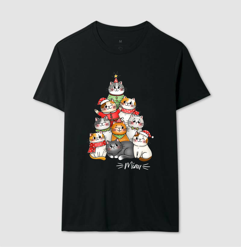Camiseta Miau Arvore de gatinhos