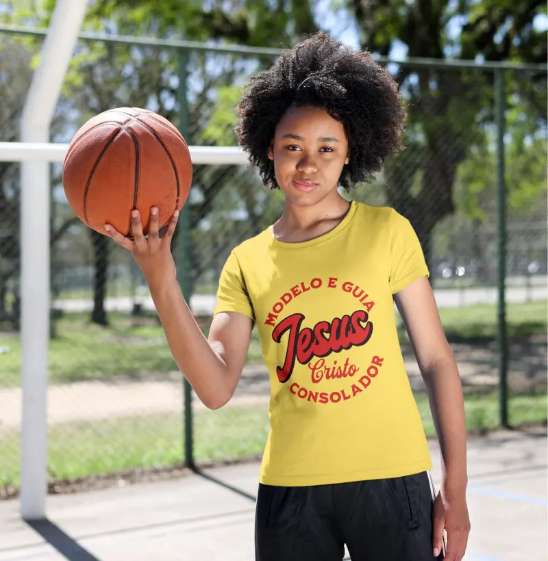 Camiseta "Modelo, guia, Consolador"