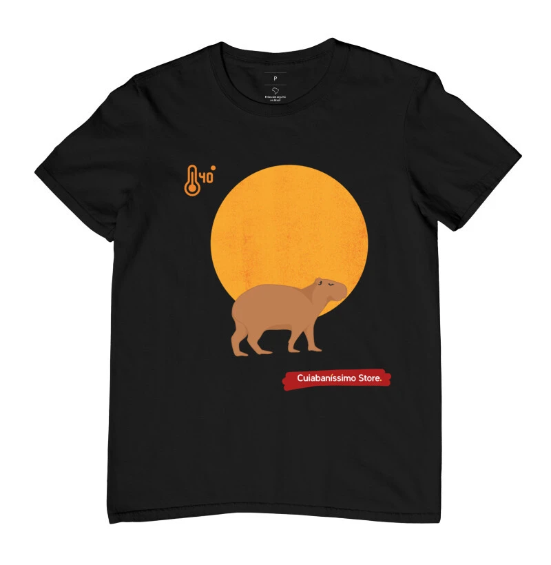 T-Shirt Cuiabaníssimo - Capivara 40 Graus