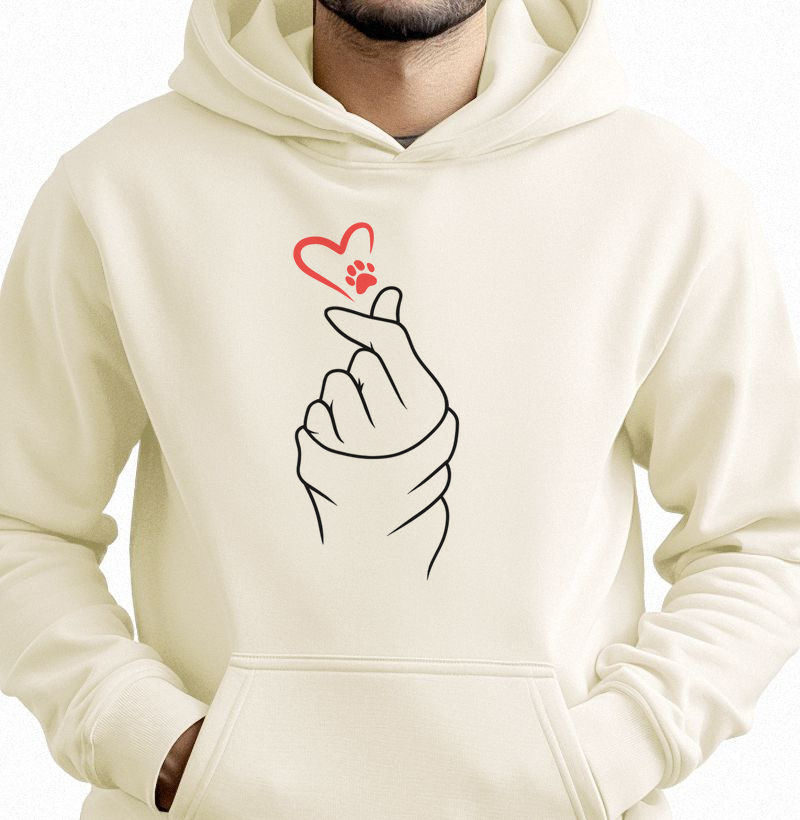 Finger heart pet