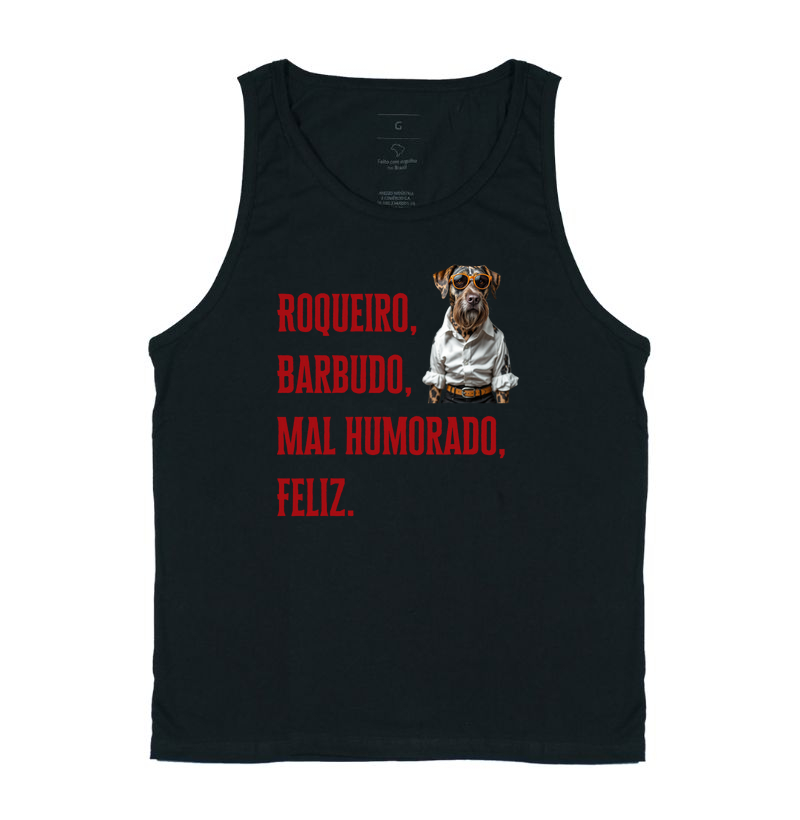 Roqueiro, barbudo, mal humorado e feliz - Schnauzer