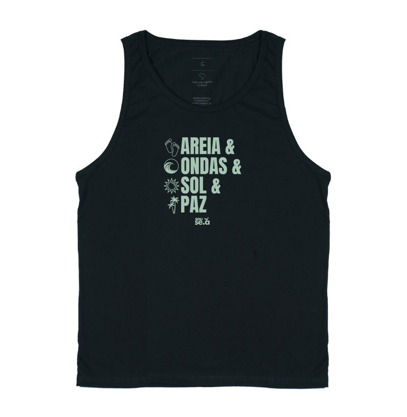 Areia ondas sol e paz