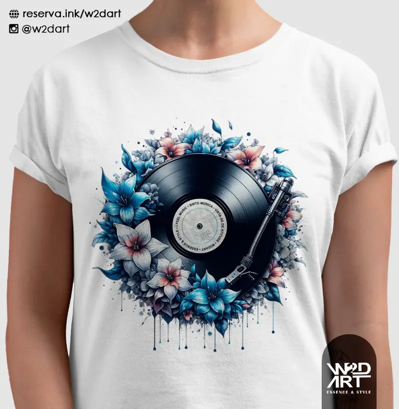 Camiseta Vinil Floral | Série: Vinil Floral • 01