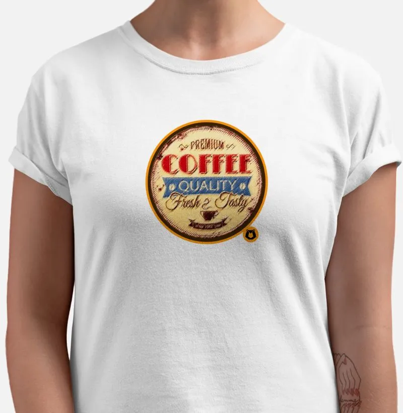 camiseta placa vintage coffee