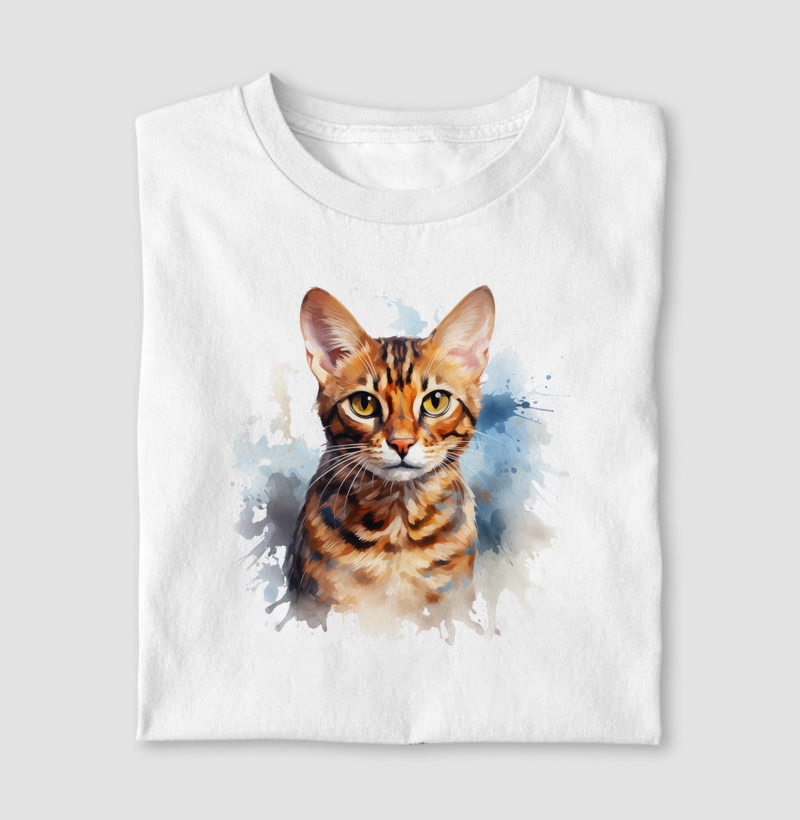 Gato de Bengala aquarela