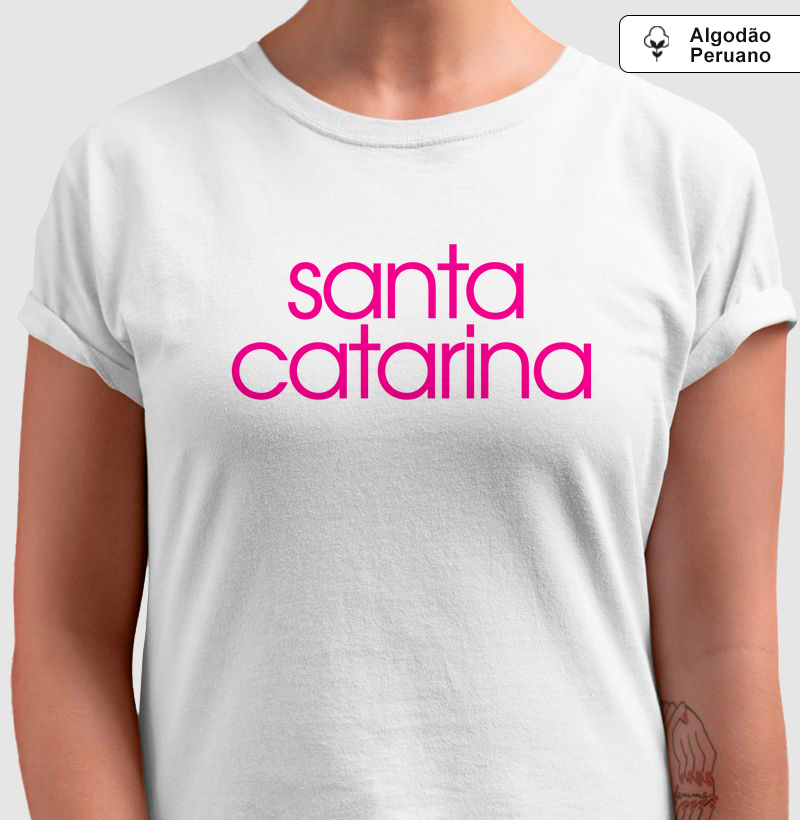 Santa Catarina Estampa Rosa