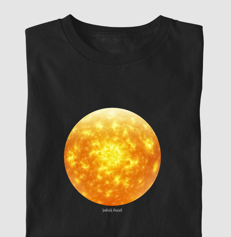 Camiseta azul marinho e preta sol