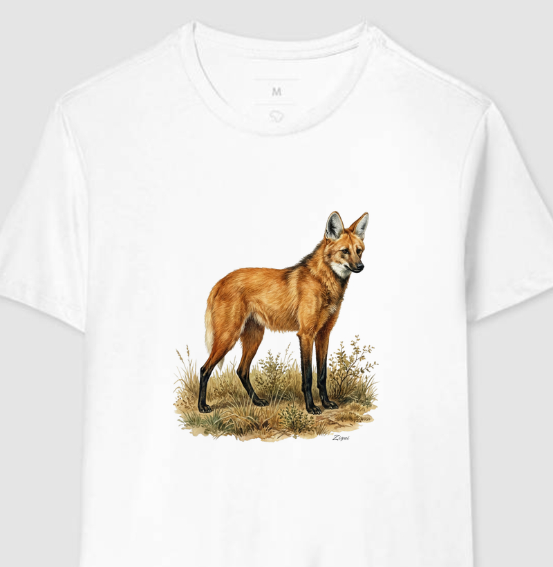 Camiseta Lobo-Guará | Coleção Aquarela Nativa