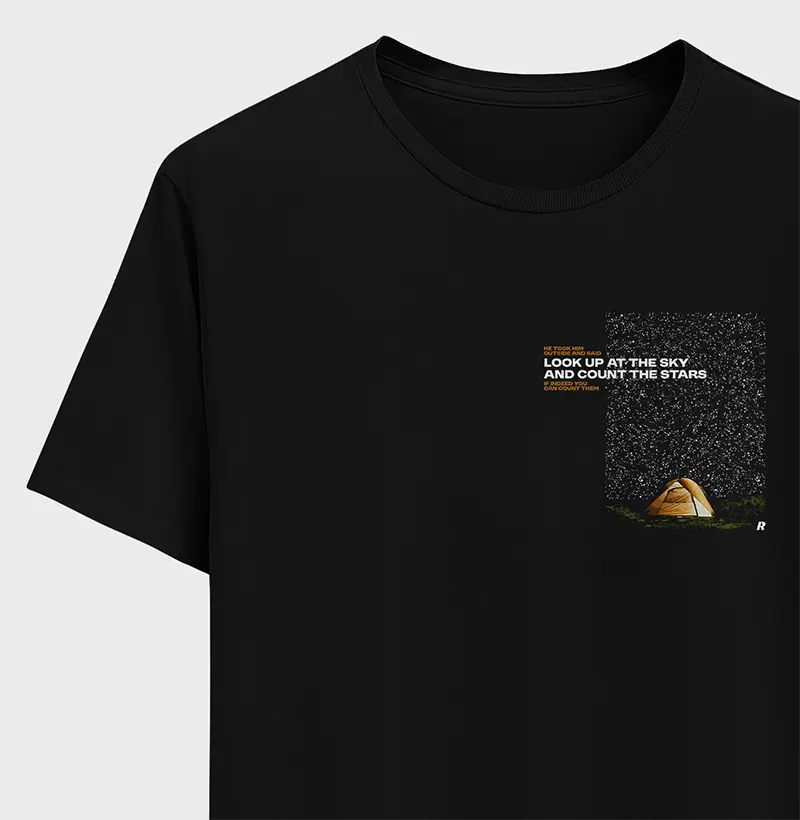 Camiseta CONTE AS ESTRELAS  (Algodão Peruano)