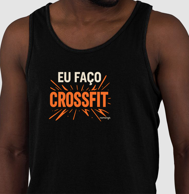 Regata Eu Faço CrossFit Estampa Explosiva – Na Manga