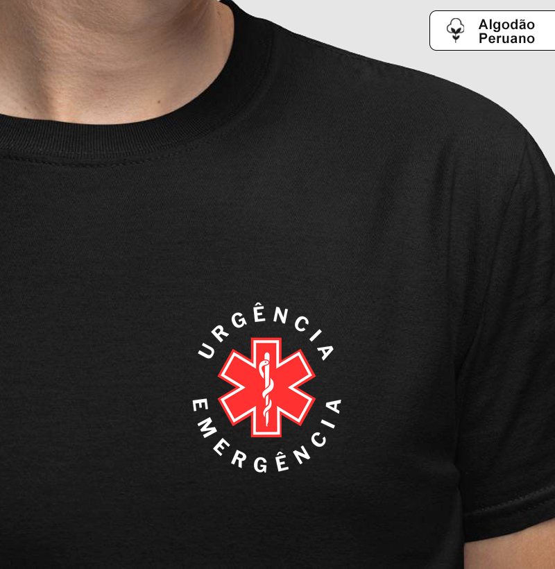 Camiseta Algodão Peruano – Símbolo Urgência e Emergência
