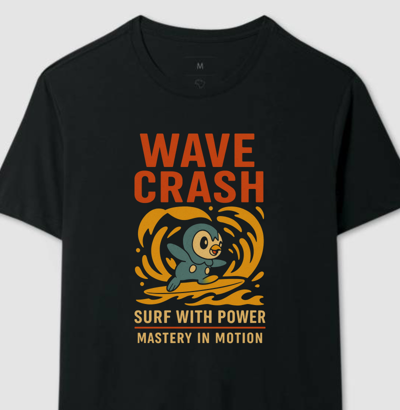 Wave Crash Piplup Pokémon Retro Series