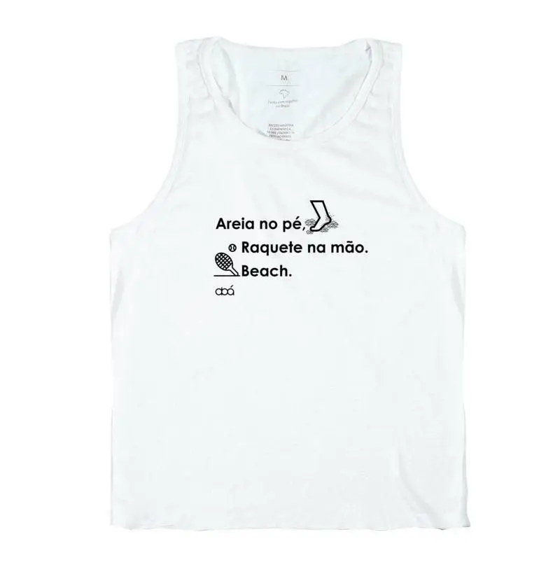 Areia no pé Raquete na Mão