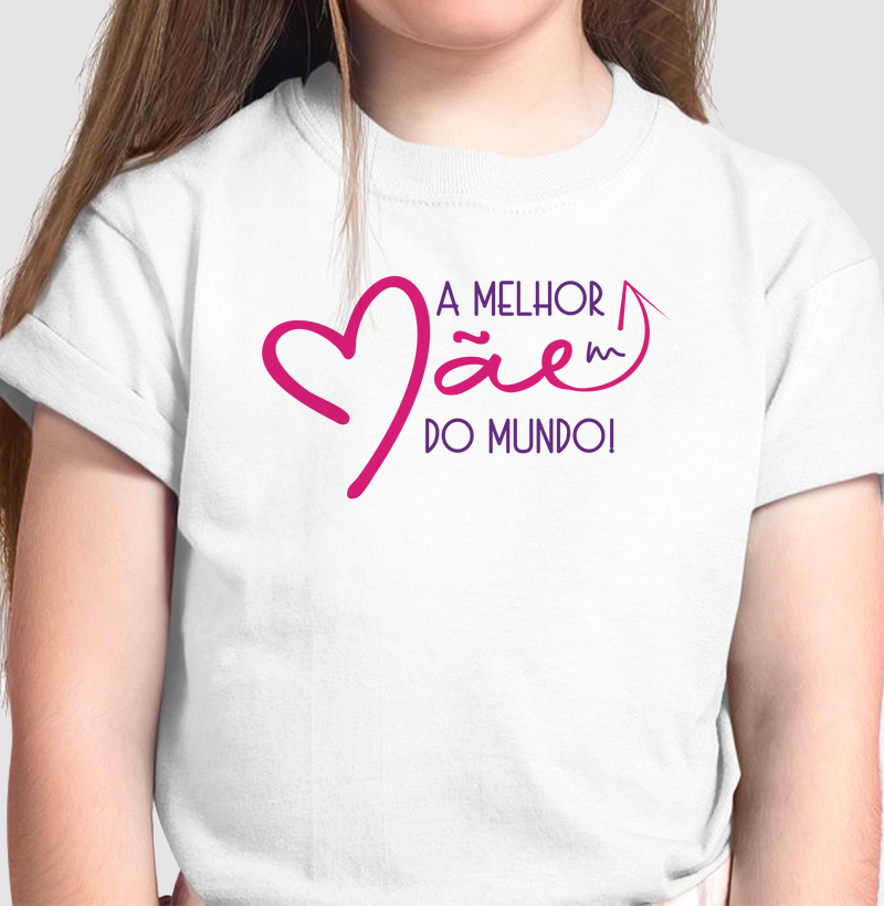 Camiseta infantil Melhor Mãe