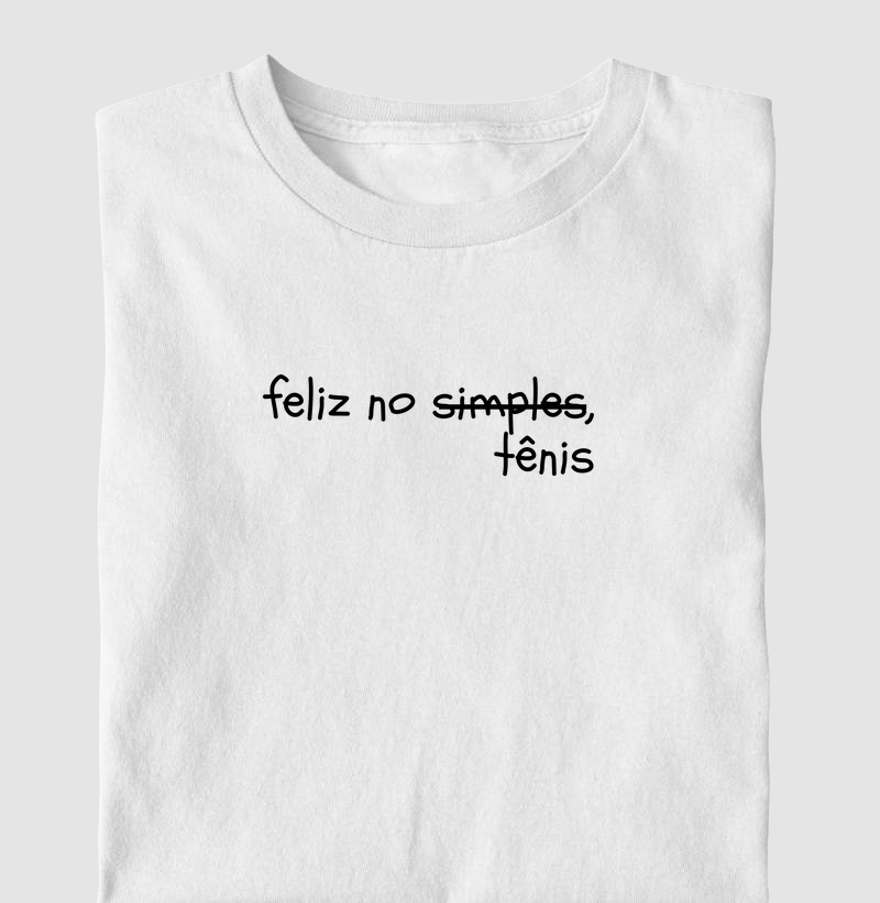 Feliz no tênis