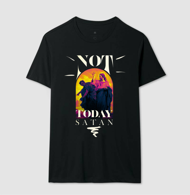 OVERSIZED "SATAN NOT TODAY"