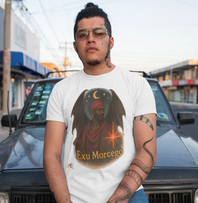 Camiseta Aruanda ê Exu Morcego 100% Algodão