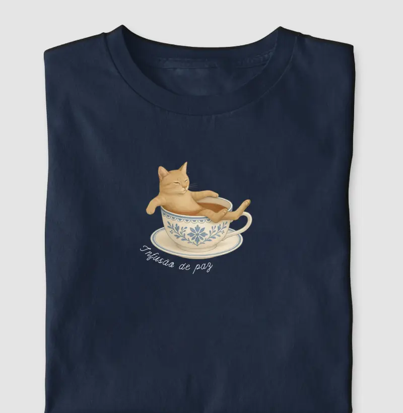 Gato em infusão de paz
