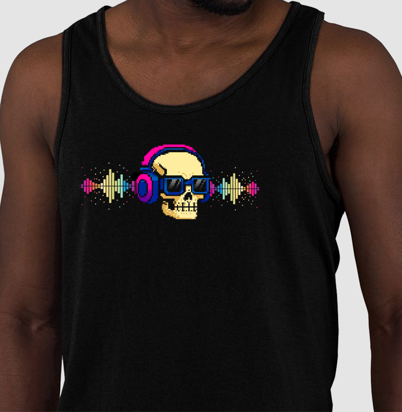 Regata Caveira Da Música Reset8Bit