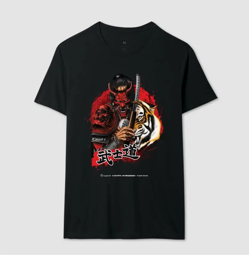 Camisa Musashi Tigre Preta Masculina