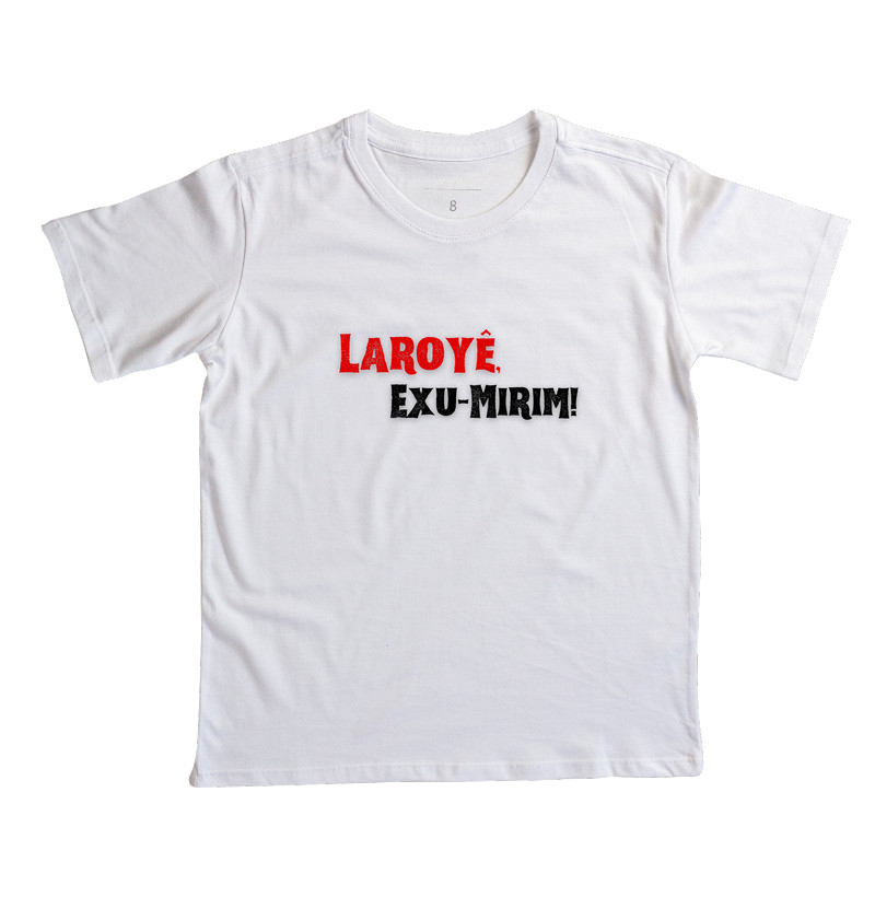 Exu-Mirim - Saudação - Camiseta Infantil Branca