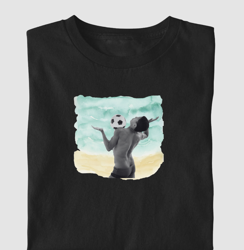 Camisa com uma pessoa fazendo o Fundamento de ombro