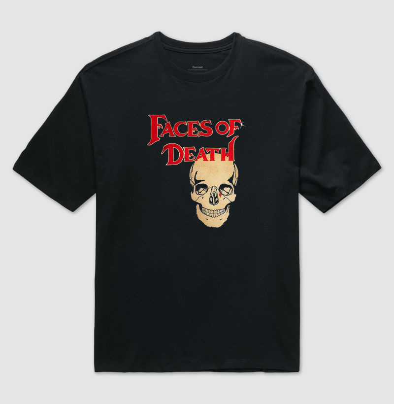 Camiseta Oversized Faces of Death 1978