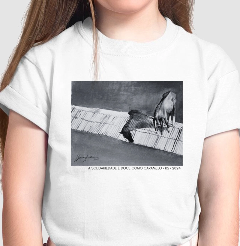 Camiseta Infantil Cavalo Caramelo