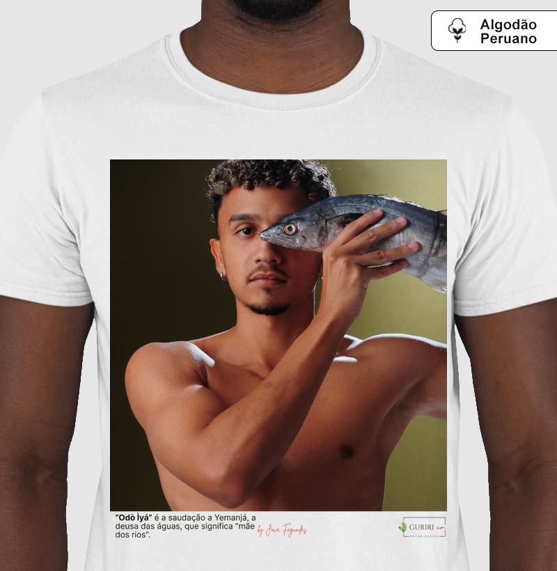 Camiseta Algodão Peruano - COLAB - Iemanjá - Olhos - by Jove Fagundes
