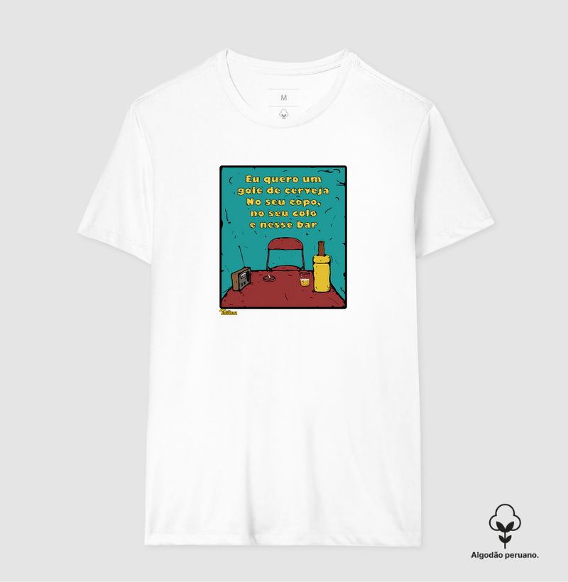 Camiseta de Algodão Peruano "nesse bar"