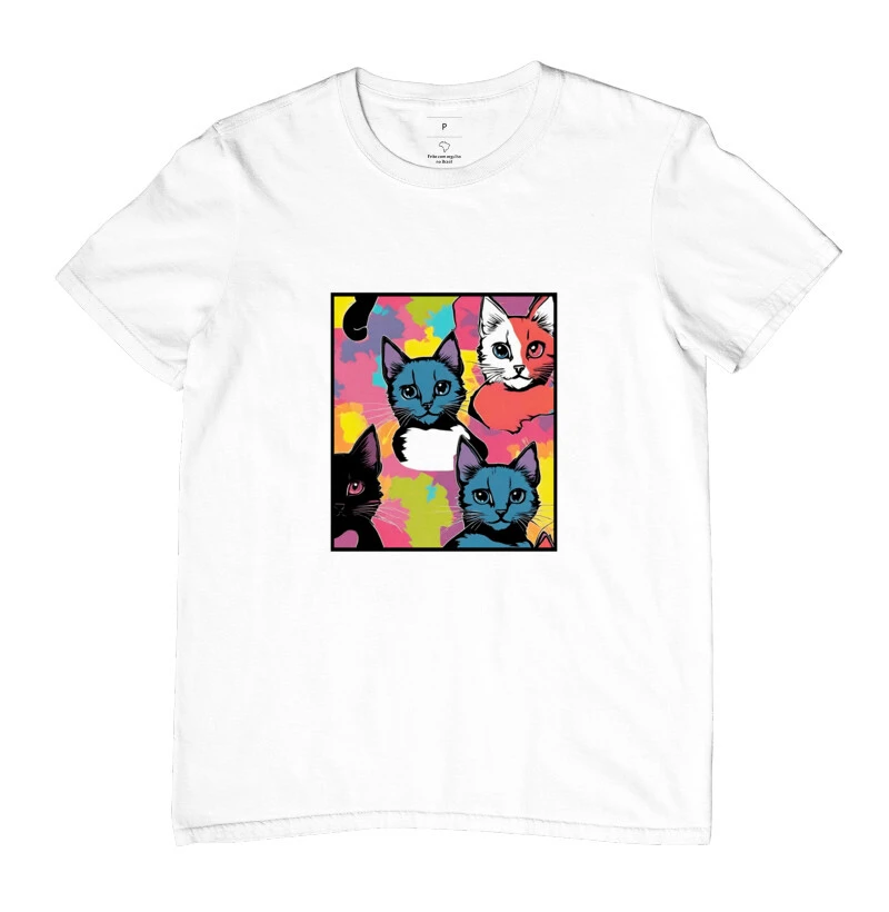 Camiseta Reserva Ink - Gatos em Cores