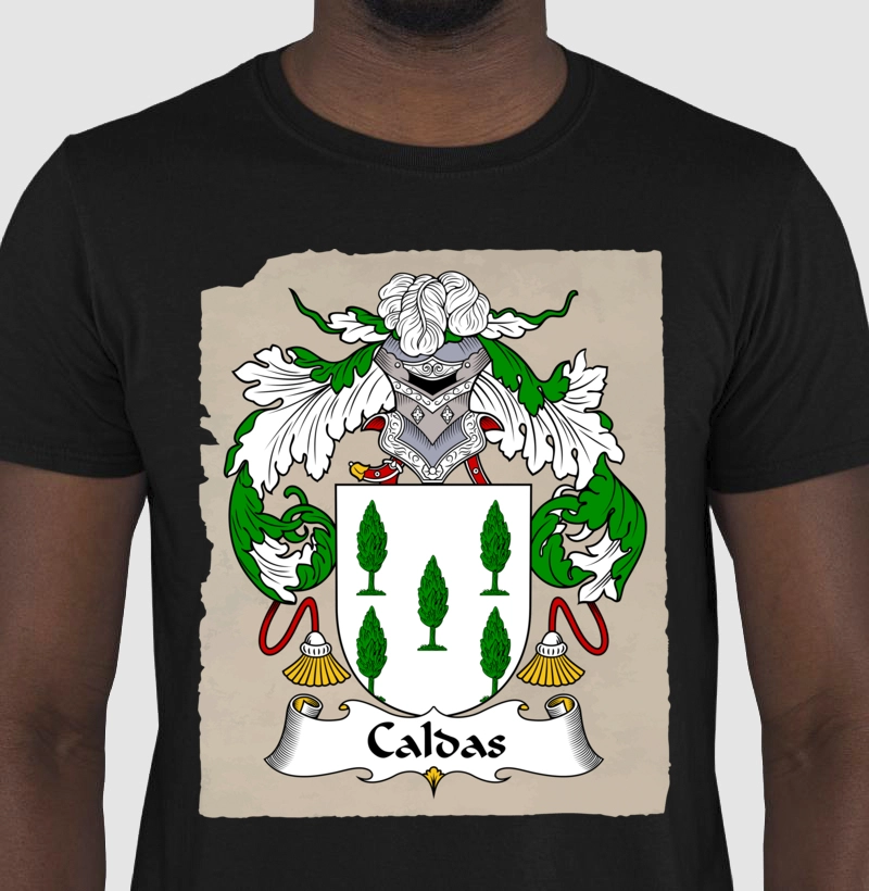 Camiseta Brasão Família Caldas Sobrenomes Simbolo