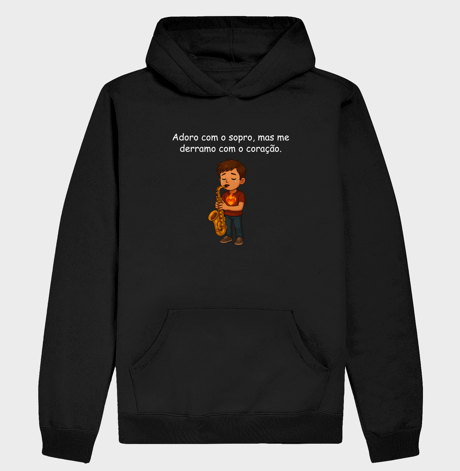 Adoro com sopro mas me derramo com o coração
