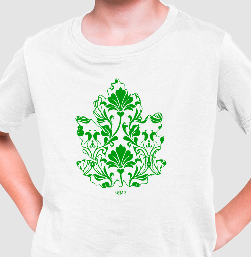 Folha com estampa floral