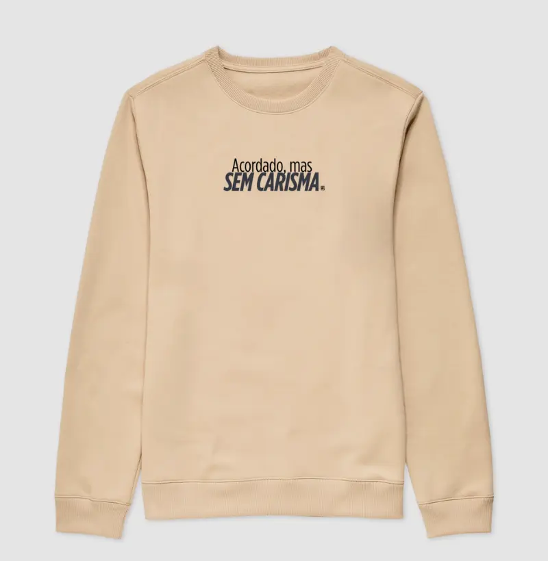 Suéter Moletom Acordado, mas sem carisma minimalista