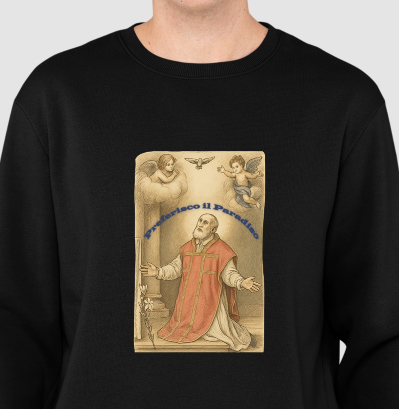 Sueter Moletom Preferisco il Paradiso