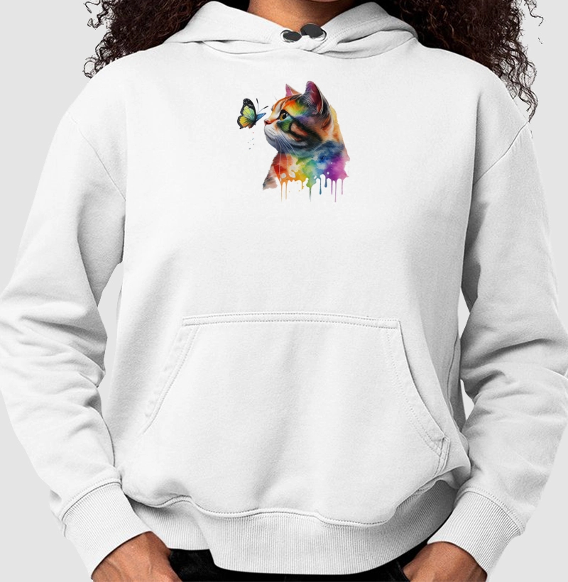 Cat and the Butterfly - Moletom Hoodie